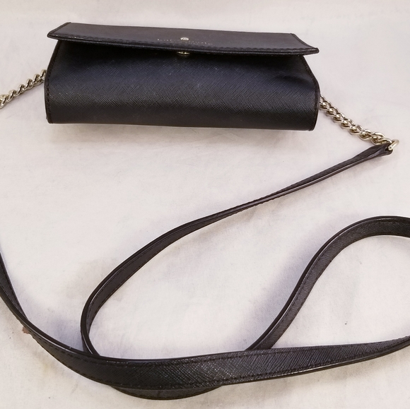 KATE SPADE NEW YORK DESIGNER MINIT PURSE GOLD CHAIN CROSSBODY TEXTURED LEATHER - Picture 3 of 9